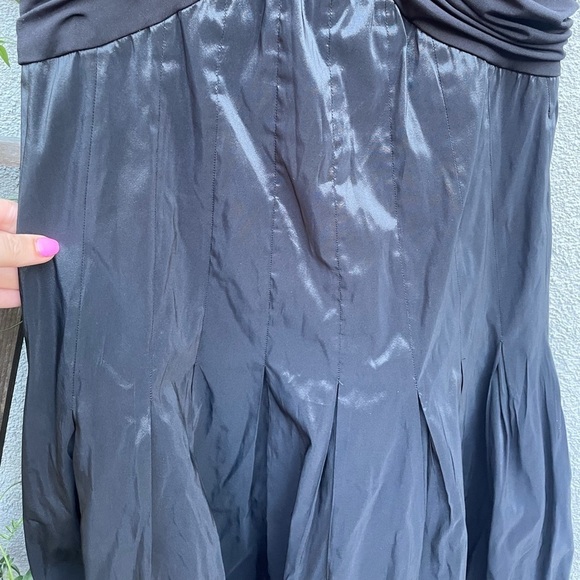 TADASHI Collection Ruched Taffeta Gown in Black Size 10 - Picture 6 of 13